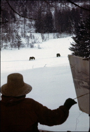 EK 0012a Edith painting in Vermont, 1971